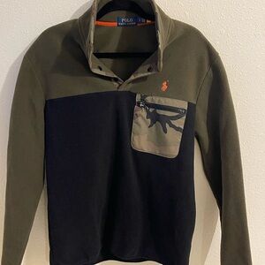 Polo Ralph Lauren Green and Black Pullover